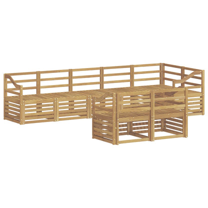 vidaXL Outdoor Sofa Set 8 pcs White Solid Acacia Wood 2