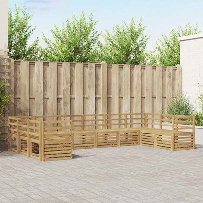 vidaXL Outdoor Sofa Set 10 pcs White Solid Acacia Wood 1