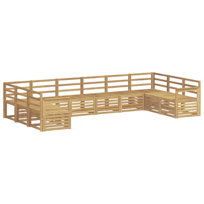 vidaXL Outdoor Sofa Set 10 pcs White Solid Acacia Wood 2