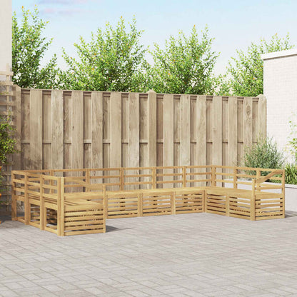 vidaXL Outdoor Sofa Set 10 pcs White Solid Acacia Wood 1