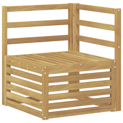 vidaXL Outdoor Sofa Set 11 pcs White Solid Acacia Wood 4