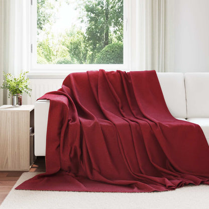 Throw Blankets 270 x 240 cm 21.77 kg Fleece 24 Width 240 cm Bordeaux red