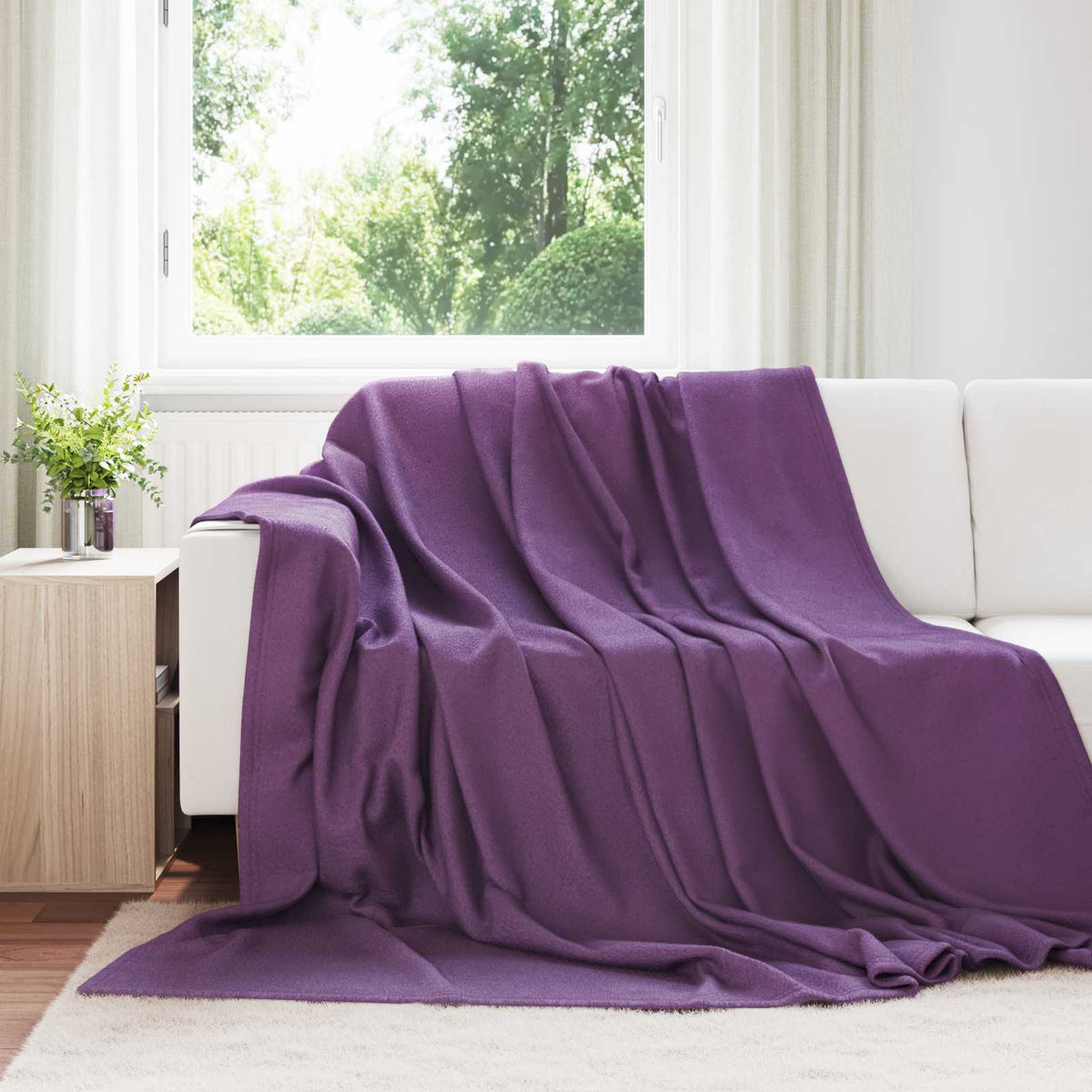 Throw Blankets 270 x 240 cm 21.77 kg Fleece 24 Width 240 cm Purple