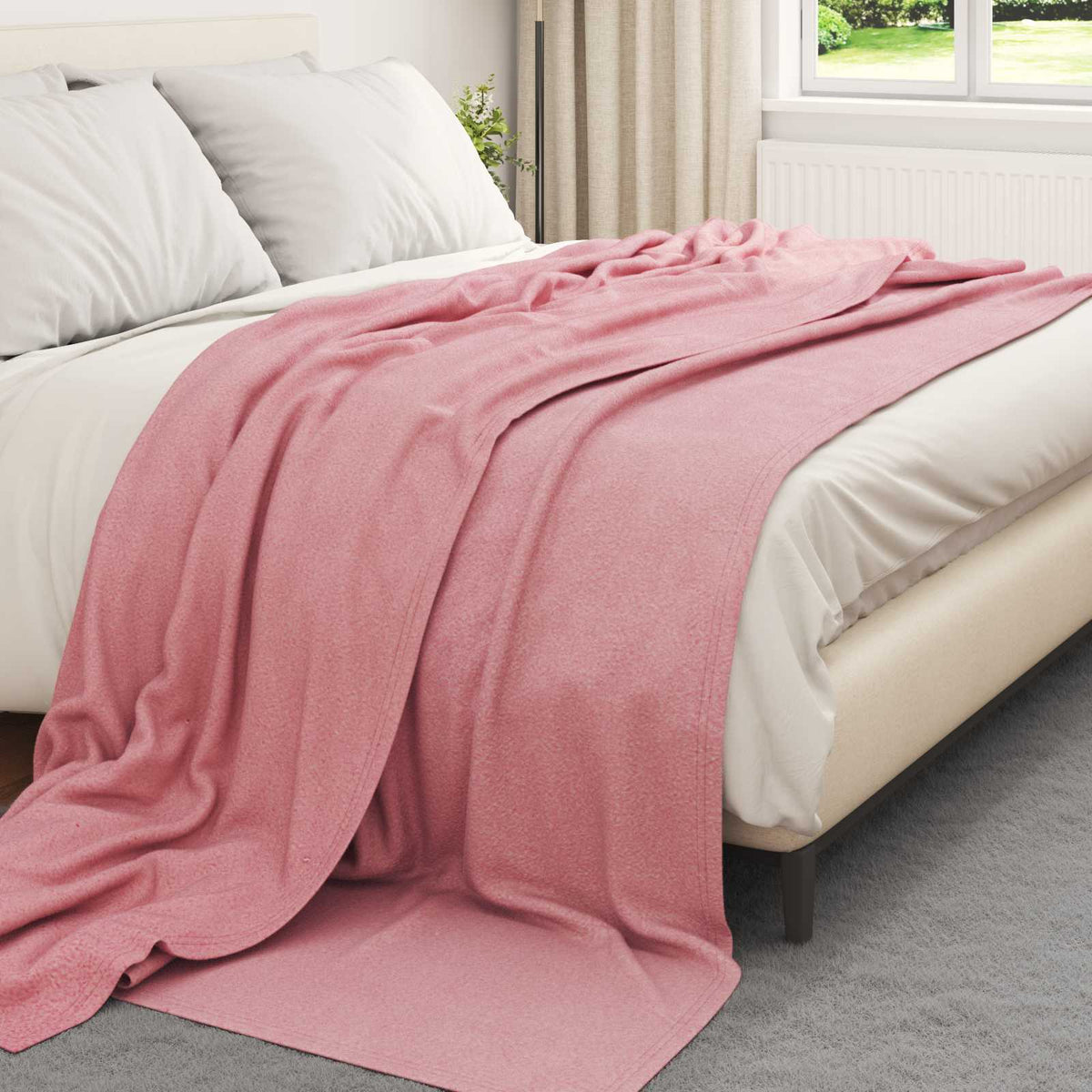 Throw Blankets 270 x 240 cm 21.77 kg Fleece 24 Width 240 cm Pink