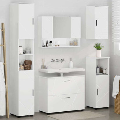 vidaXL Bathroom Furniture Set 5 pcs High Gloss White 4