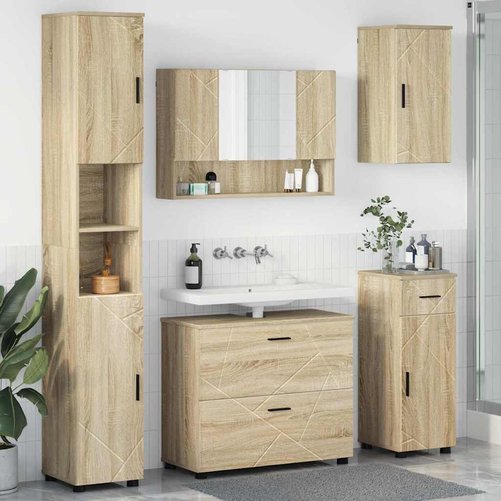 vidaXL Bathroom Furniture Set 5 pcs
