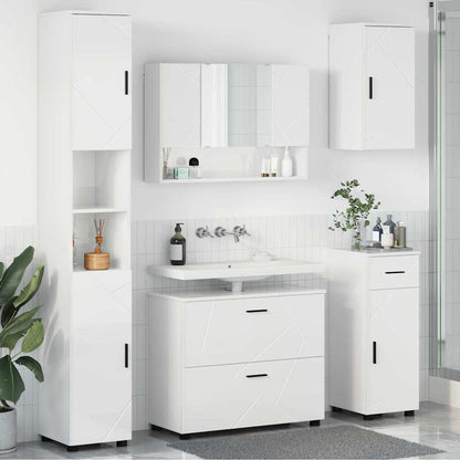 vidaXL Bathroom Furniture Set 5 pcs High Gloss White 1