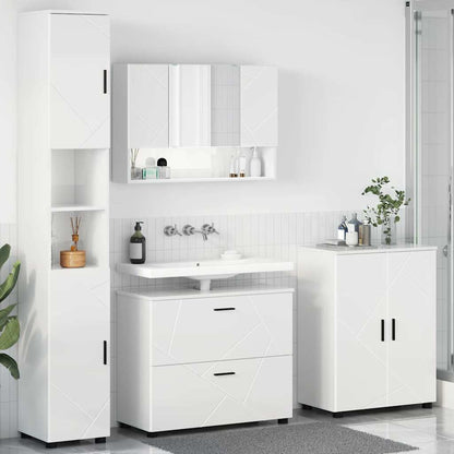 Bathroom Furniture Set 4 pcs High gloss white