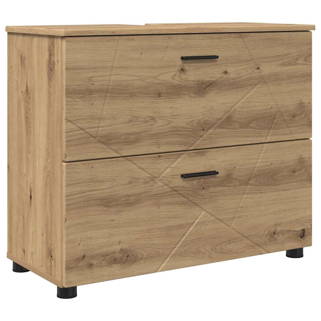 vidaXL Bathroom Furniture Set 4 pcs Artisan Oak 5