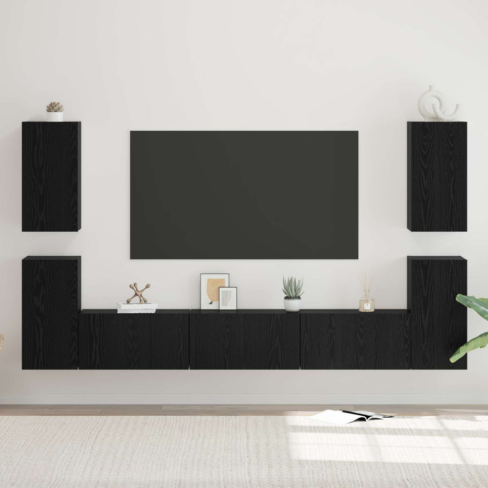 vidaXL 7 Piece TV Cabinet Set Engineered Wood