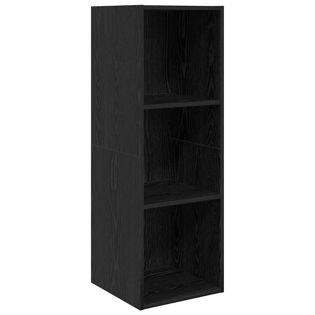 3 Piece TV Cabinet Set Engineered Wood Black oak