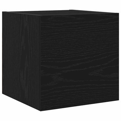 TV Cabinet Set Engineered Wood 7 pcs Black oak