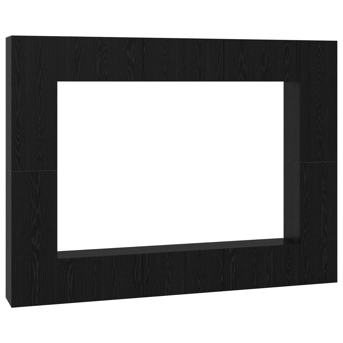 10 Piece TV Cabinet Set Engineered Wood Width 60 cm Black oak