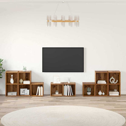 8 Piece TV Cabinet Set Engineered Wood Old wood