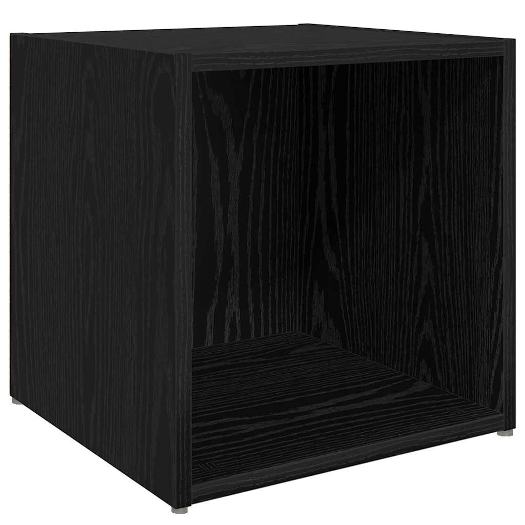 8 Piece TV Cabinet Set Engineered Wood Black oak