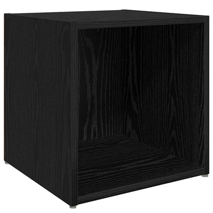 8 Piece TV Cabinet Set Engineered Wood Black oak