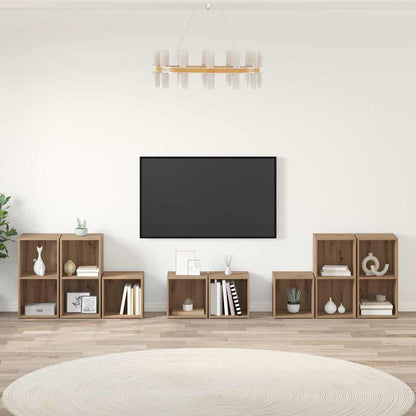 8 Piece TV Cabinet Set Engineered Wood Artisan oak