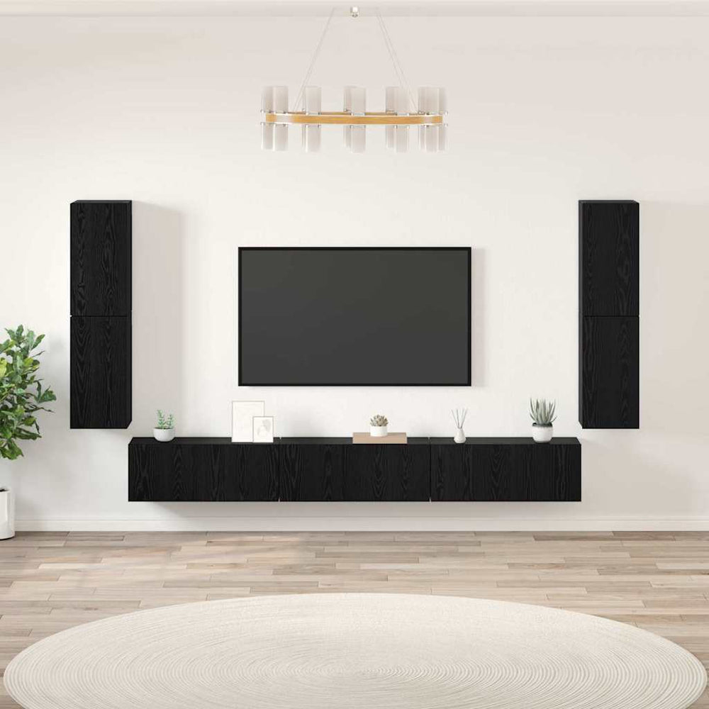 vidaXL 7 Piece TV Cabinet Set Engineered Wood