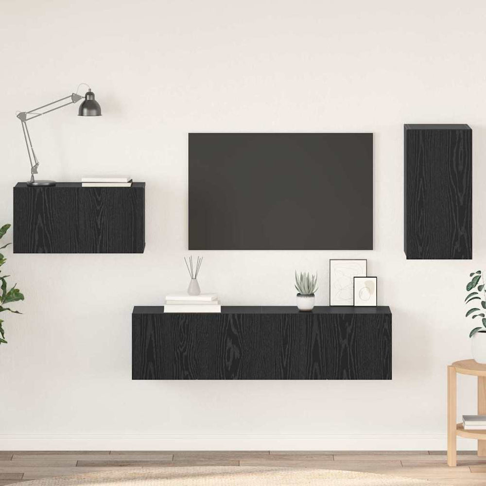 vidaXL 4 Piece TV Cabinet Set Engineered Wood Height 60 cm
