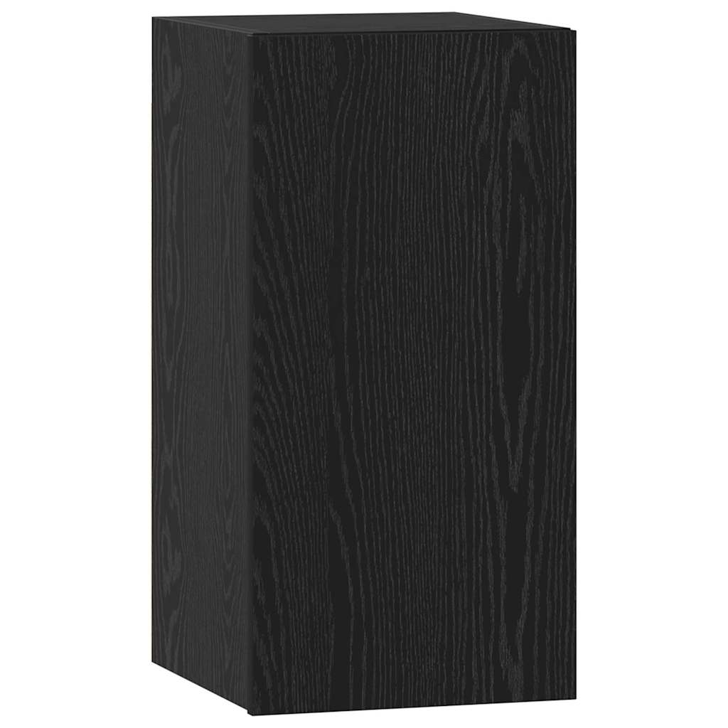 6 Piece TV Cabinet Set Engineered Wood Height 60 cm Black oak