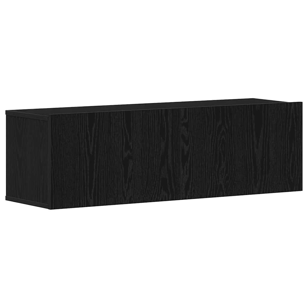 4 Piece TV Cabinet Set Engineered Wood Height 110 cm Black oak