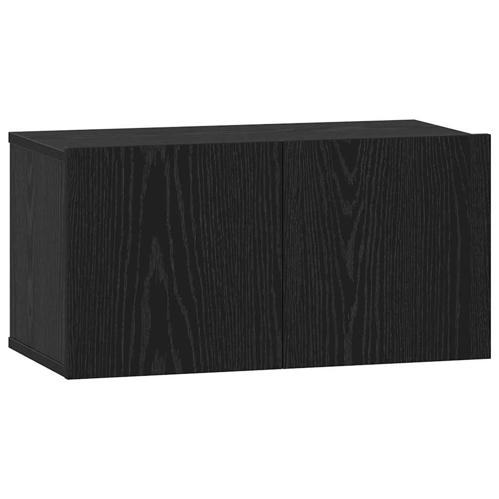 8 Piece TV Cabinet Set Engineered Wood Width 60 cm Black oak