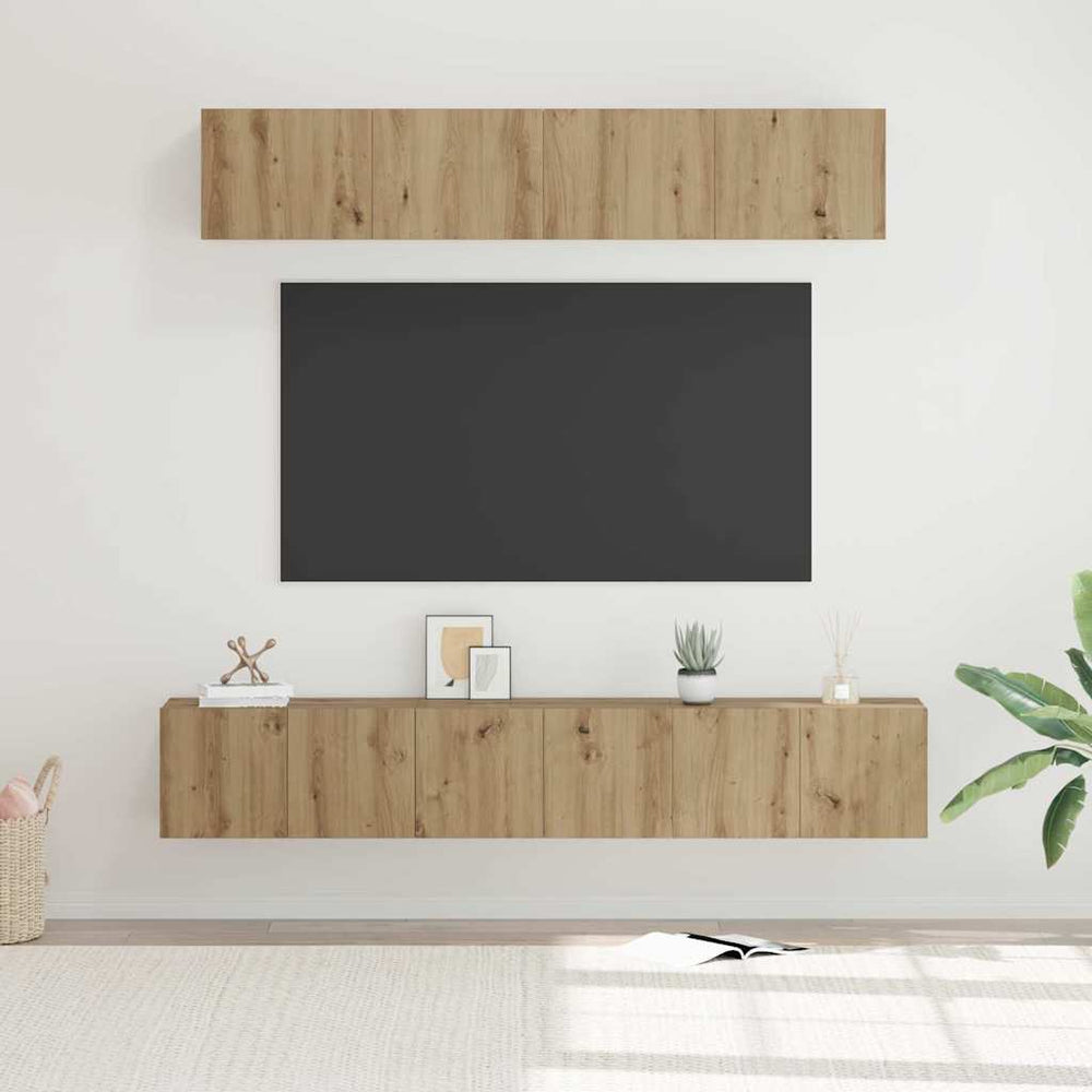 vidaXL 5 Piece TV Cabinet Set Engineered Wood Width 80 cm
