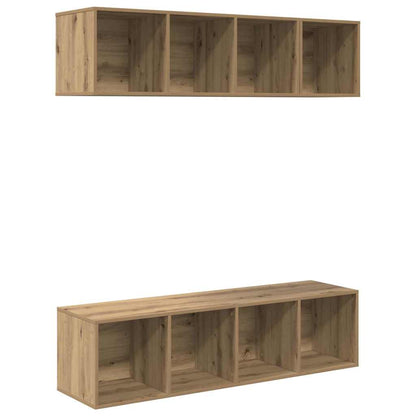 3 Piece TV Cabinet Set Engineered Wood Artisan oak