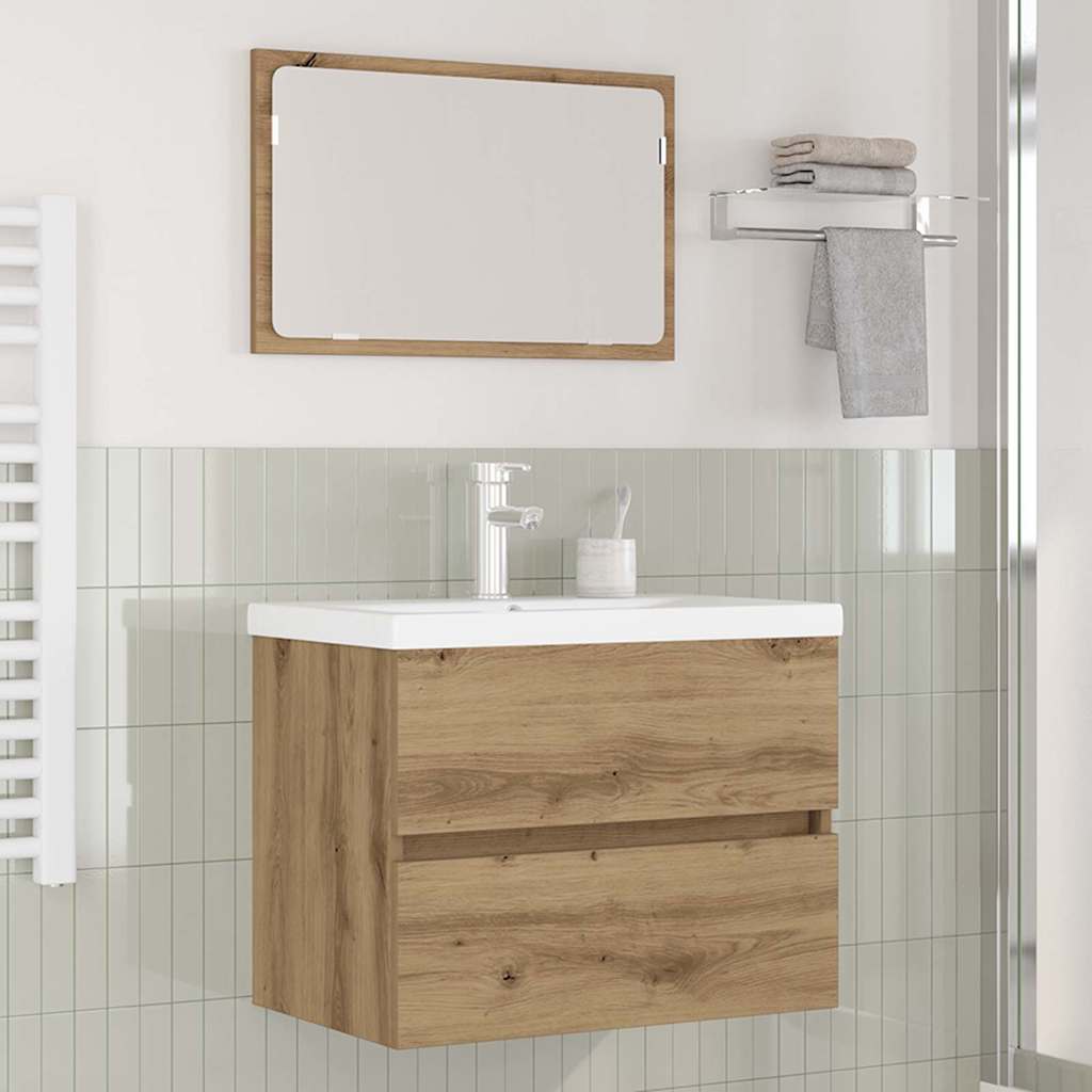 Bathroom Furniture Set Engineered Wood 60 x 38.5 x 45 cm Artisan oak