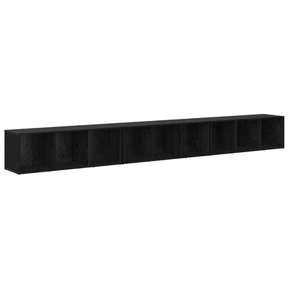 3 Piece TV Cabinet Set 107x35x37 cm Engineered Wood Black oak