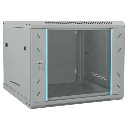 Network Cabinet with Storage Steel Grey 60 cm 50 cm 60 cm