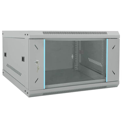 Network Cabinet with Storage Steel Grey 53 cm 30 cm 60 cm