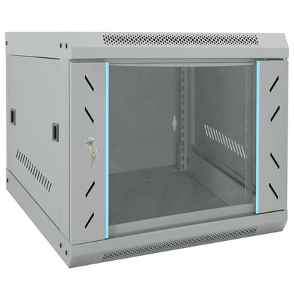 Network Cabinet with Storage Steel Grey 53 cm 45 cm 60 cm