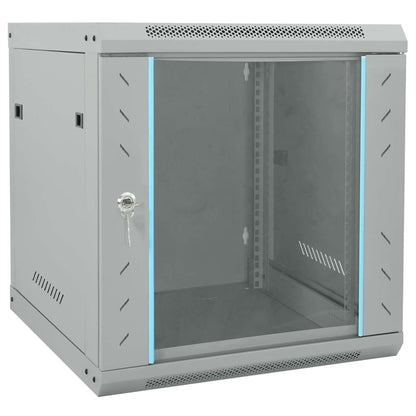 Network Cabinet with Storage Steel Grey 53 cm 60 cm 60 cm