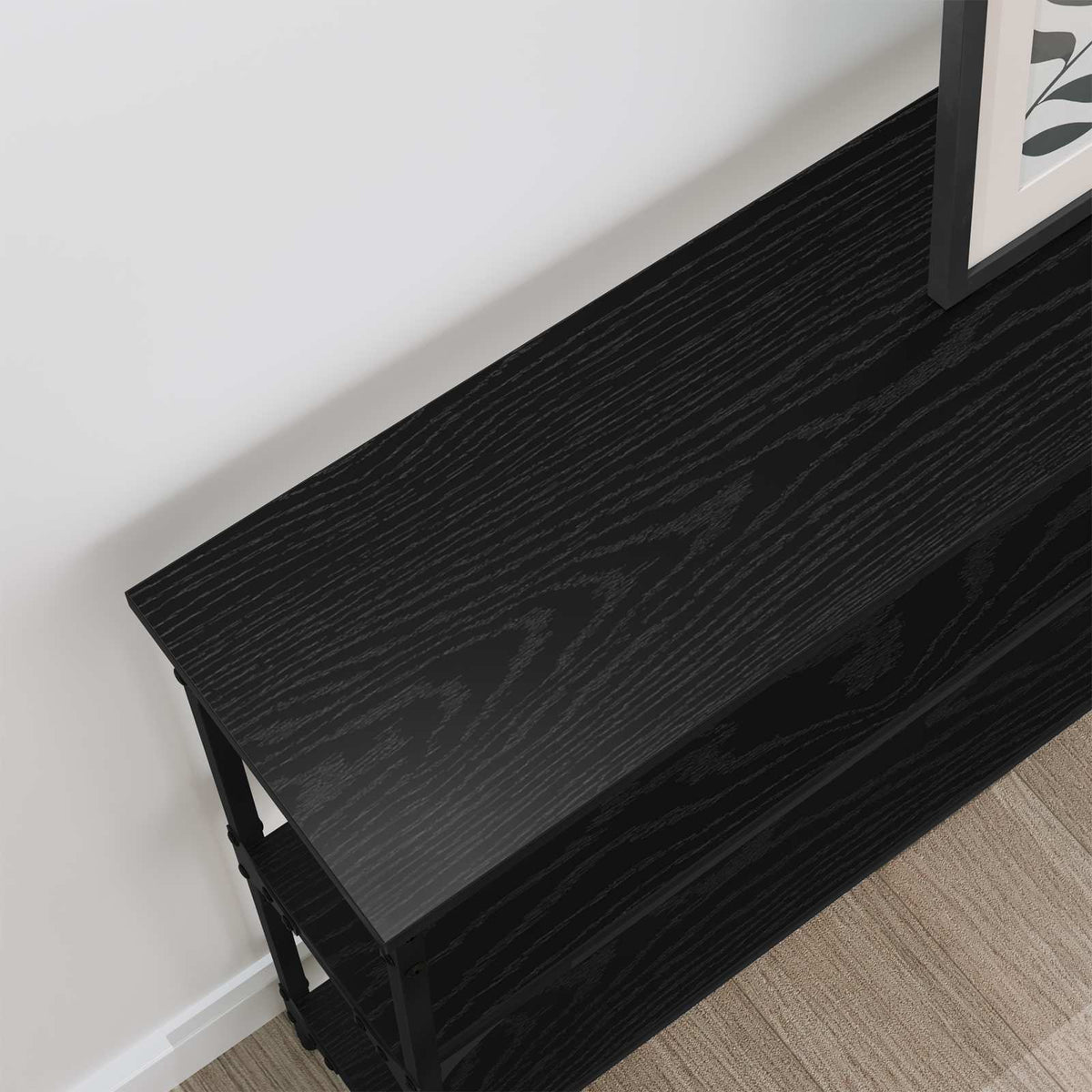 Console Table 75x22,5x75 cm Engineered Wood Black oak