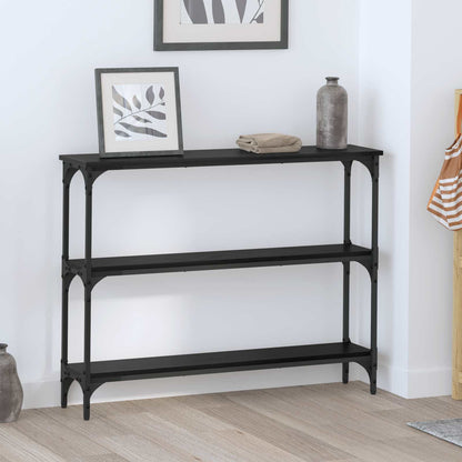 Console Table 75x22,5x75 cm Engineered Wood Black oak