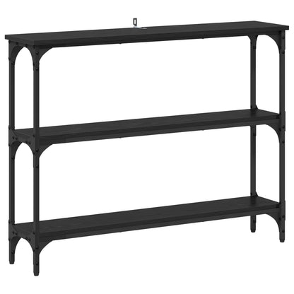 Console Table 75x22,5x75 cm Engineered Wood Black oak