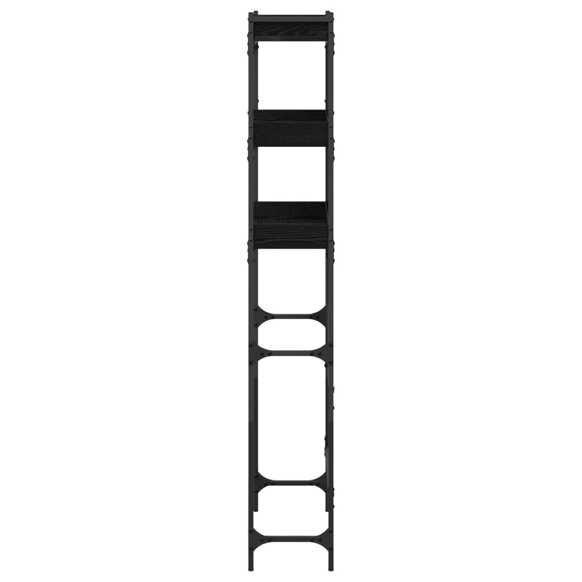 Washing Machine Shelf 67x25x163 cm Engineered Wood Black oak