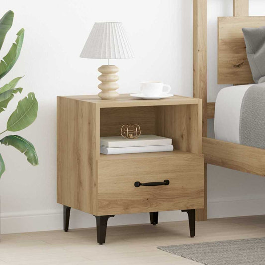 Bedside Cabinets Engineered Wood Artisan oak