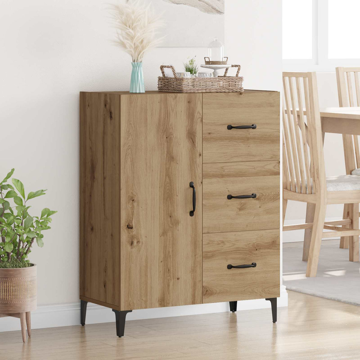 Sideboard 69,5x34x90 cm Engineered Wood Artisan oak