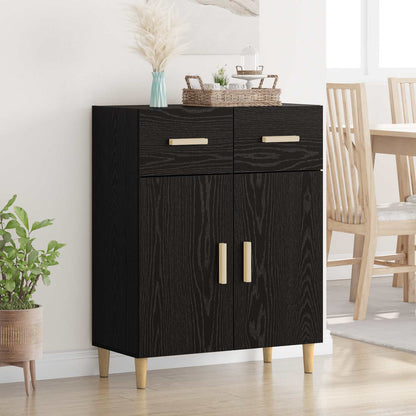 Sideboard 69,5x34x89 cm Engineered Wood Black oak