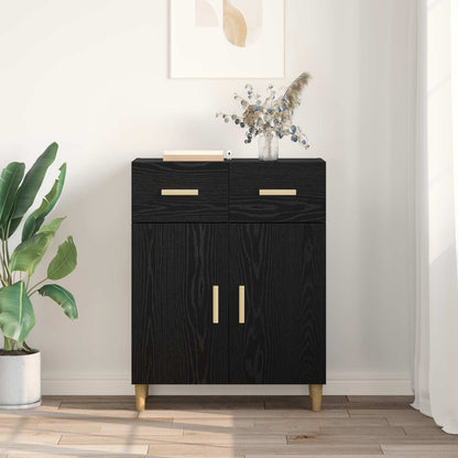 Sideboard 69,5x34x89 cm Engineered Wood Black oak