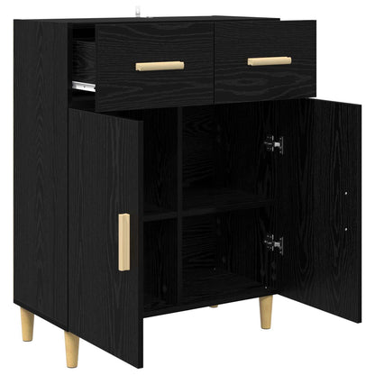 Sideboard 69,5x34x89 cm Engineered Wood Black oak
