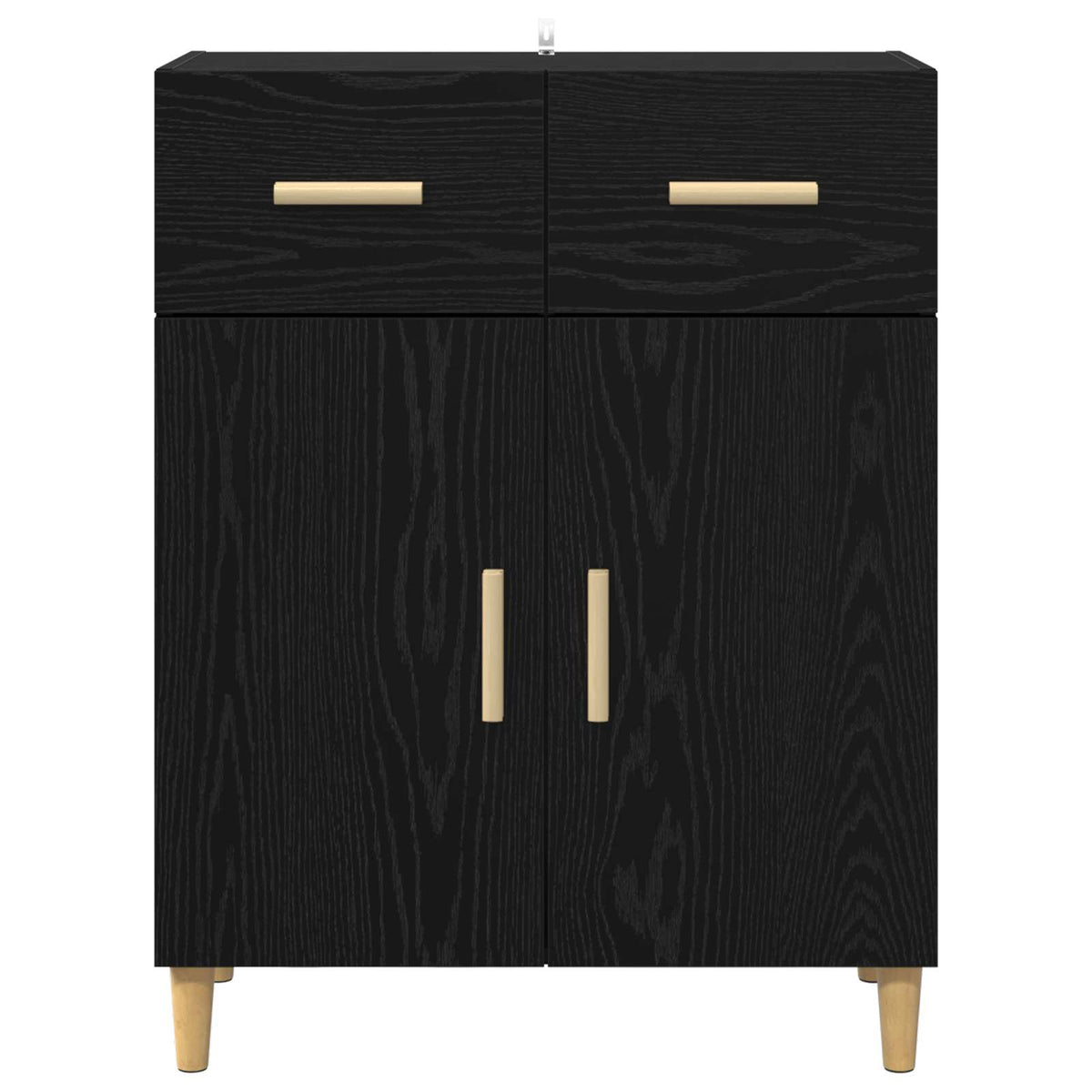 Sideboard 69,5x34x89 cm Engineered Wood Black oak