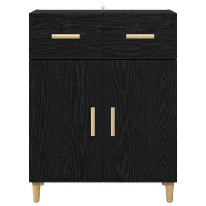 Sideboard 69,5x34x89 cm Engineered Wood Black oak