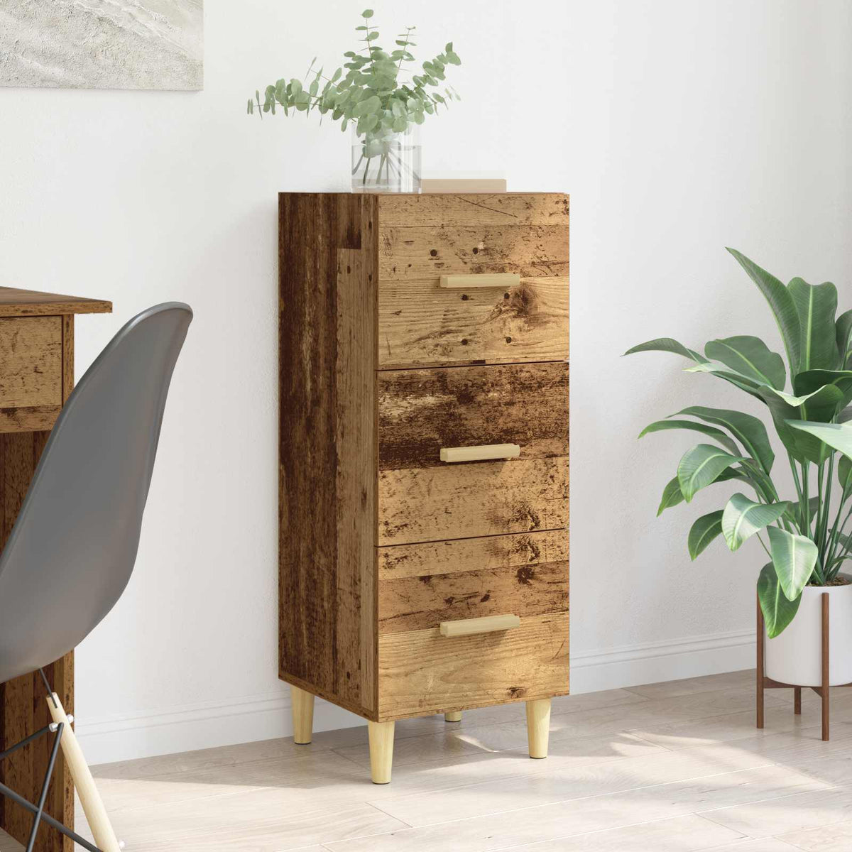 Sideboard 34,5x34x90 cm Engineered Wood Old wood