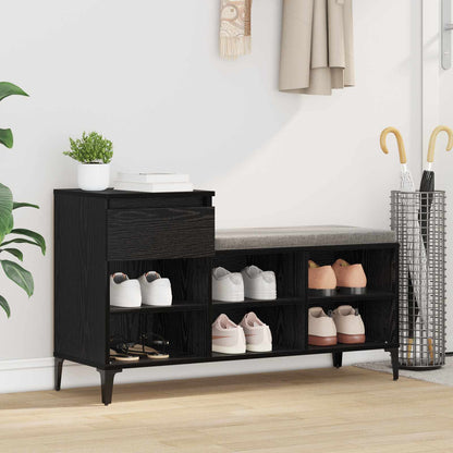 Shoe Cabinet 102x36x60 cm Engineered Wood Black oak