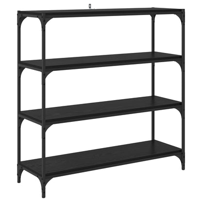 Book Cabinet 60x33x100 cm Engineered Wood and Steel Black oak