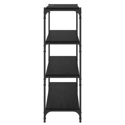 Book Cabinet 60x33x100 cm Engineered Wood and Steel Black oak
