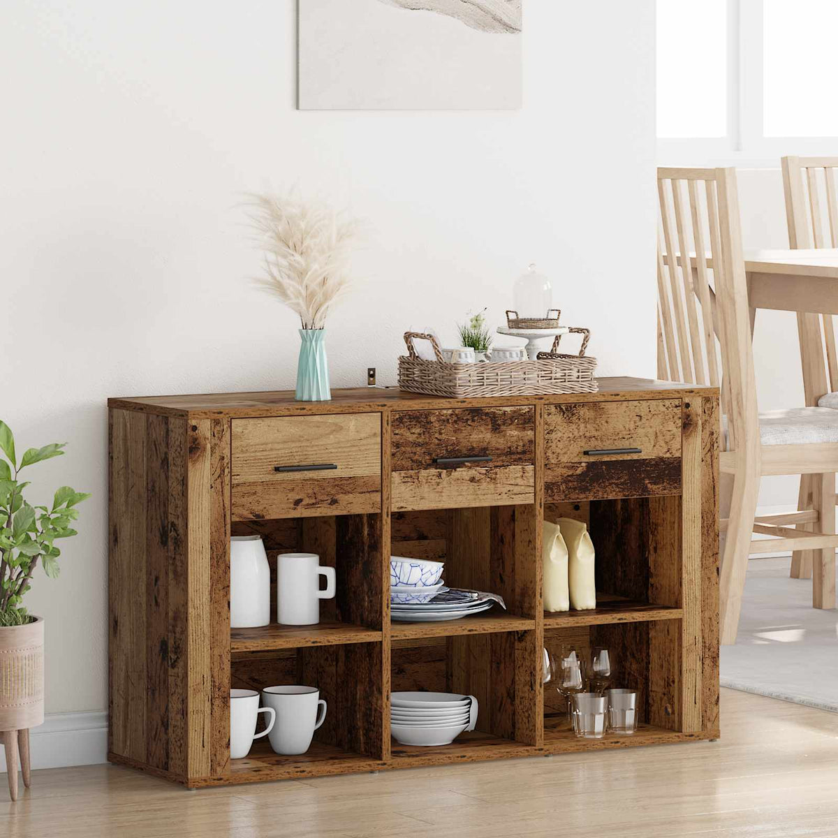 Sideboard 100x30x59,5 cm Engineered Wood Old wood